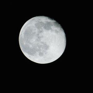 Low angle view of moon in sky