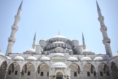 Low angle view of cathedral against clear sky