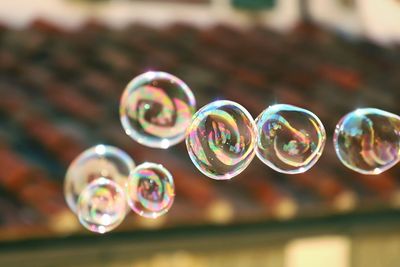 Close-up of bubbles