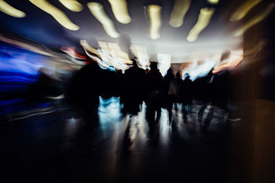 Group of people in the dark