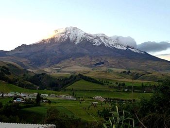 Scenic view of landscape against sky