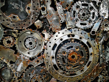 Close-up of machine parts