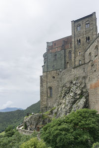 Low angle view of old castle against sky
