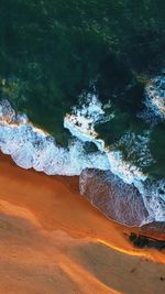 High angle view of beach