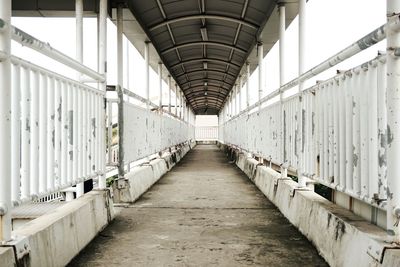 Empty corridor along walls