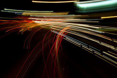 Light trails at night