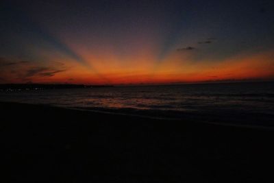 Scenic view of sea during sunset