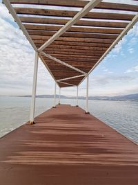 Pier over sea against sky