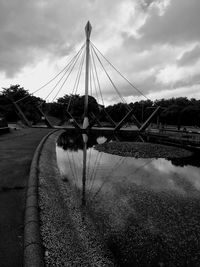 Bridge over river against sky