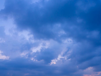 Low angle view of clouds in blue sky