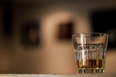 Close-up of drink in glass on table