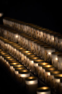 View of candles in temple