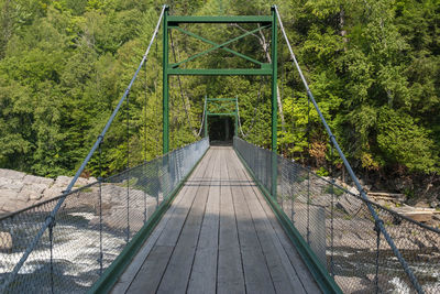 Suspension bridge at st anne canyon quebec canada