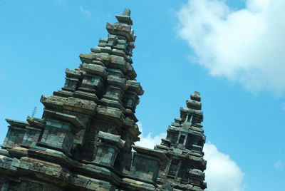 Low angle view of historic building against sky
