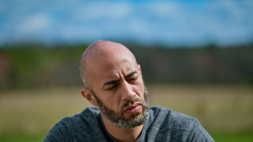 Portrait of man wearing sunglasses outdoors