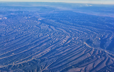 Aerial view of dramatic landscape