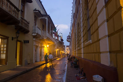 Narrow street in city