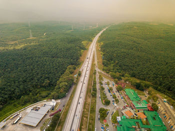 Cars moving on highway in city