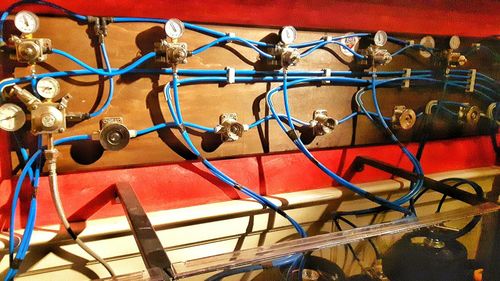 Detail shot of patterned metal