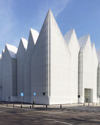 View of built structure against blue sky