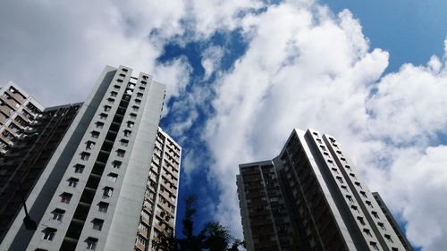 Low angle view of buildings against sky