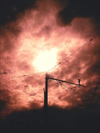 Low angle view of cloudy sky