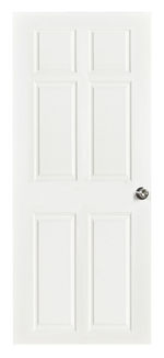 Close-up of white door