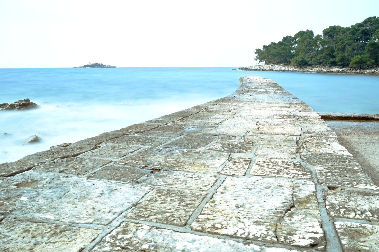 FOOTPATH BY SEA AGAINST CLEAR SKY