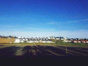 View of airport runway against sky