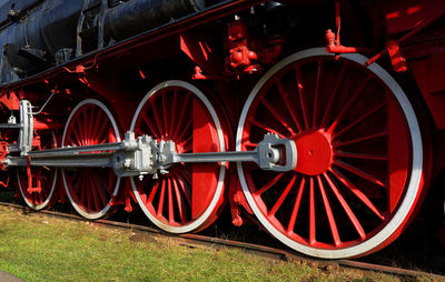 Cropped image of steam train at museum