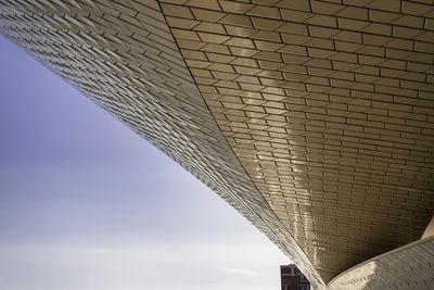 Low angle view of modern building against sky