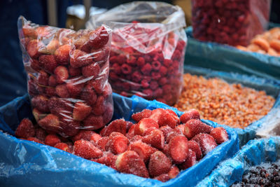 Close-up of fruits for sale in market