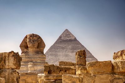 Pyramid against sky