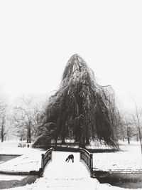 Scenic view of snow covered landscape