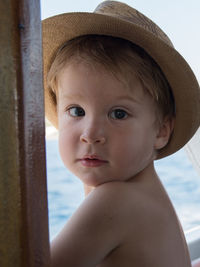 Portrait of shirtless boy