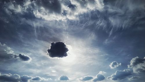 Low angle view of clouds in sky