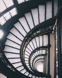 Low angle view of spiral staircase