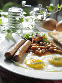 Close-up of food in plate