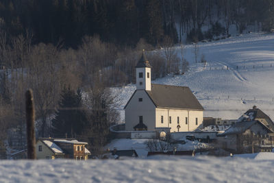 Built structures in winter