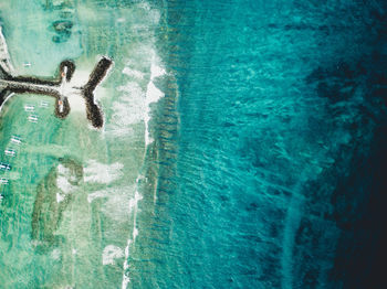 High angle view of swimming pool