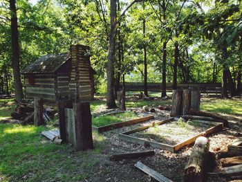 Built structure on field in park