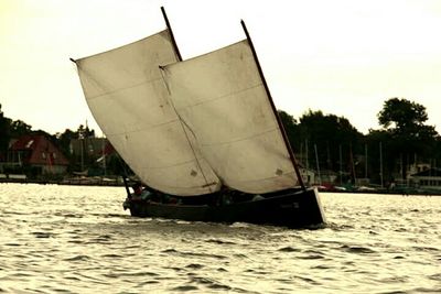 Boats in calm sea