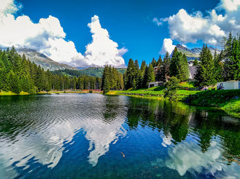 The lake in san bernardino with beautiful reflections