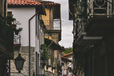 Low angle view of buildings in city