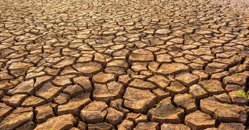 Full frame shot of cracked land