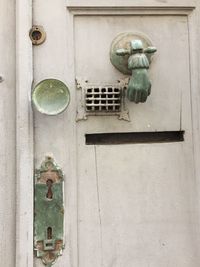 Close-up of horse on house