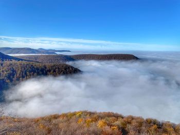 Scenic view of land against sky