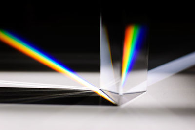 Close-up of illuminated lights at night