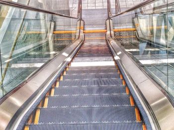 View of escalator