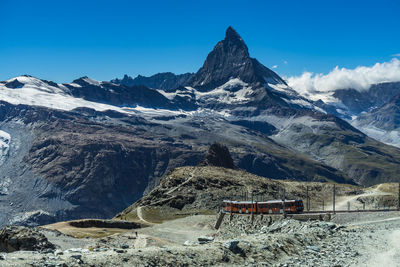 Scenic view of mountain against sky